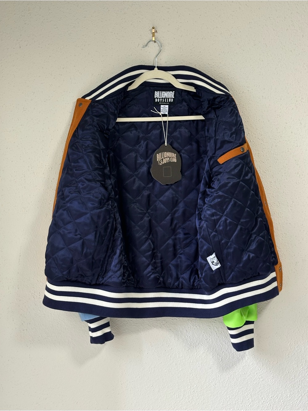 NWT Billionaires Boys Club BBC Varsity Jacket Sudan Brown Astral Multicolor SZ:M - Picture 14 of 15